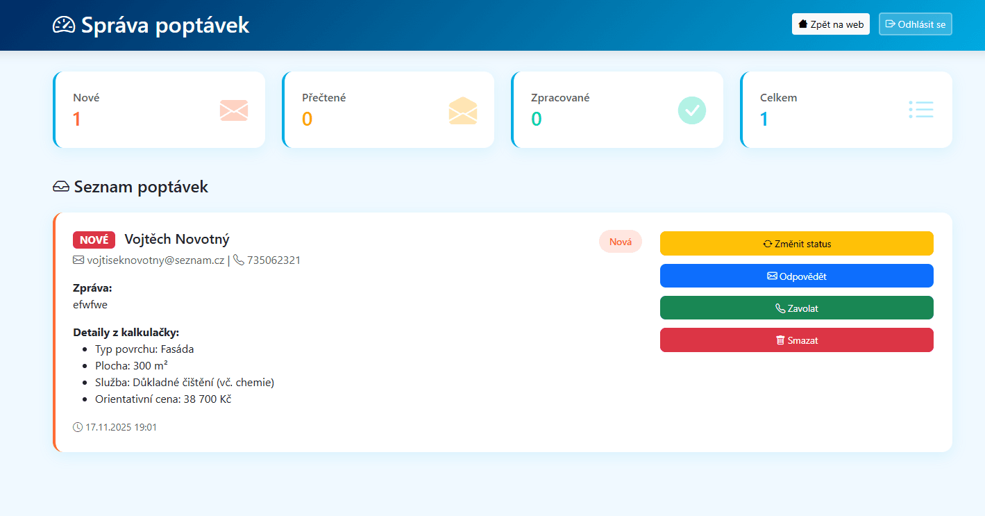 Cistefasady.cz – prezentacni web a lead funnel thumbnail 4
